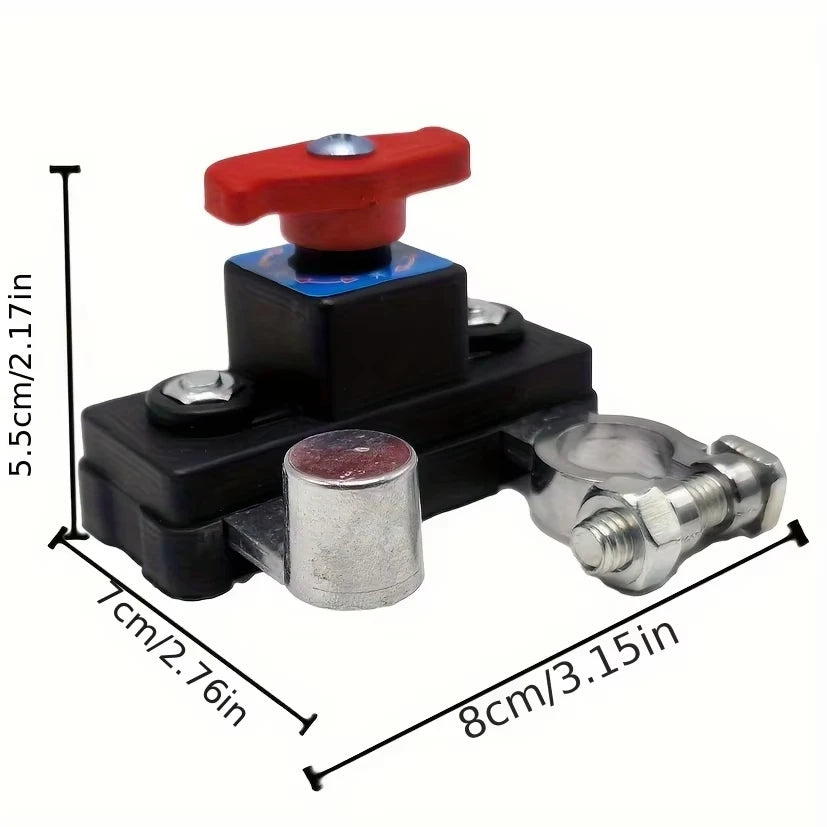 12V/24V Car Battery Cut-Off Switch – Automatic Circuit Breaker Disconnect, Anti-Leakage Power Protector Universal Auto Accessory