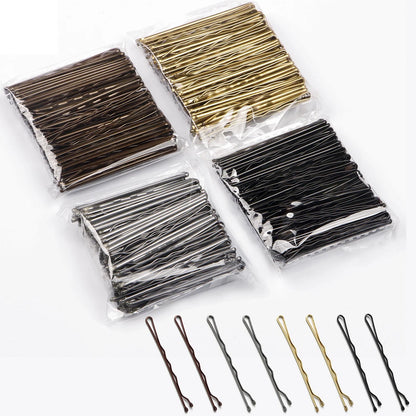 50Pcs Bobby Pin Hair Clips - Solid Grip Styling Pins for Women Girls Curly & Wavy Hairstyles