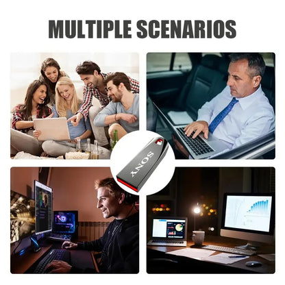 SONY 2TB USB 3.0 Flash Drive, High-Speed Metal Pendrive, Waterproof Portable USB Memory Stick