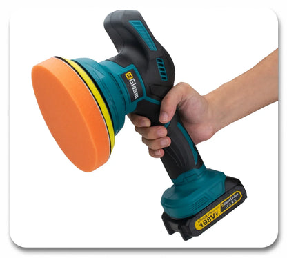 Gisam 8-Gear Digital Cordless Car Polisher — Electric Auto Waxing & Polishing Machine Compatible with Makita 18V Battery