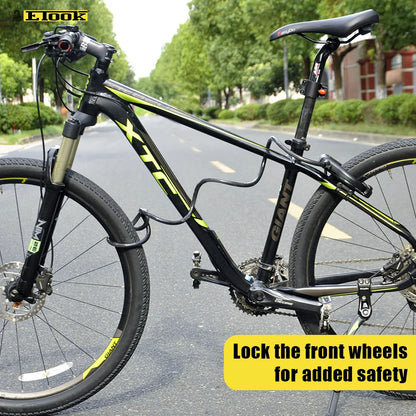 ETOOK Bike Horseshoe Lock - Anti-Theft Hardened Steel Pipe, Portable High Safety Road & Mountain Bicycle Lock