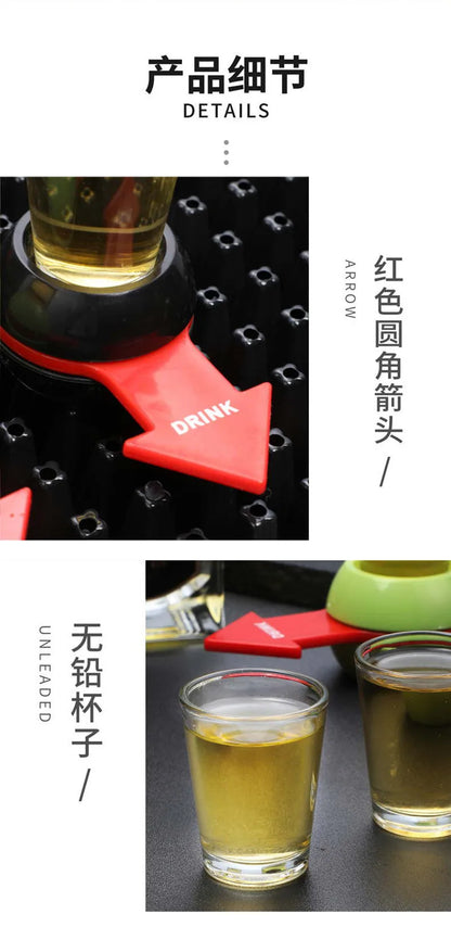 Alcoholic Penalty Turntable Game — Russian Roulette Drinking Toy, Bar Entertainment & Party Booster Props 2023