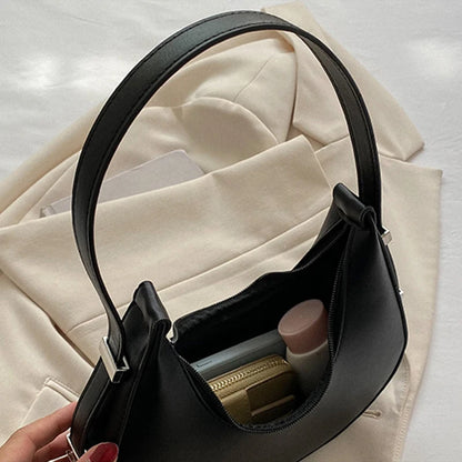 Fashion Luxury PU Leather Hobo Shoulder Bag – Small Clutch Handbag, Underarm Purse, Travel Tote for Women