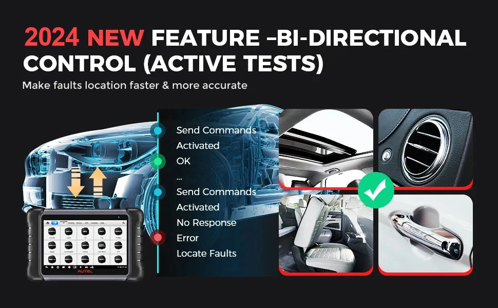 Autel MK808S Pro OBD2 Scanner – Bi-Directional All-System Diagnostic Tool, Code Reader, PK MK808BT & MX808S