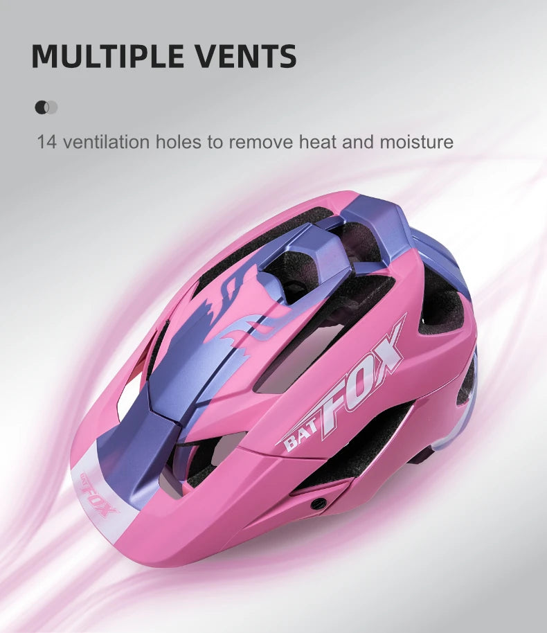 BATFOX MTB Cycling Helmet — Integrally-Molded Mountain Bike Helmet for Speed & Safety