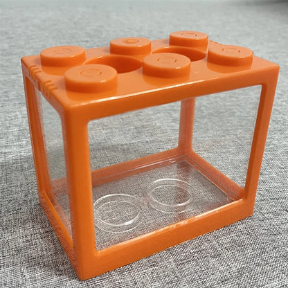 Creative Multicolor Stackable Mini Aquarium & Pet Box - Building Block Fish Tank for Reptiles, Insects & Small Pets