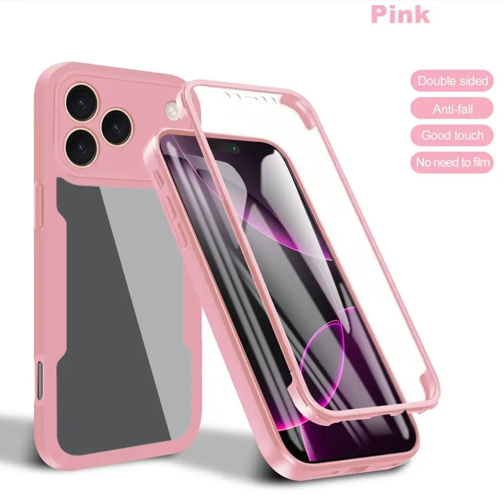Clear 360° Full Wrap iPhone Case - Camera Lens & Screen Protection Cover for iPhone 17 Air, 17e, 16e, 16, 15, 14, 13, 12, 11, X, XR & 8/7 Plus