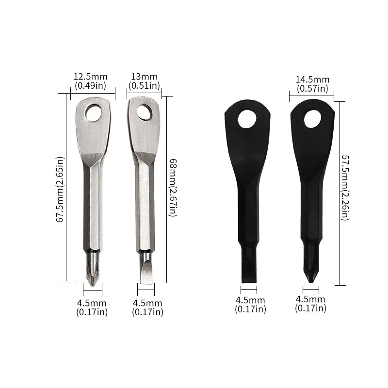 Portable Phillips Slotted Screwdriver Key Ring: Multi Mini Pocket Repair Tool Gadget