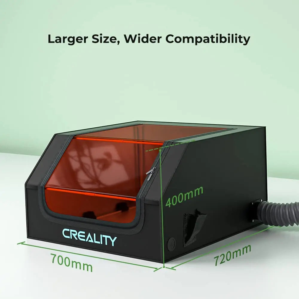 Creality Laser Engraver Enclosure – Fireproof & Dustproof Protective Cover with Exhaust Fan, 700x720x400mm