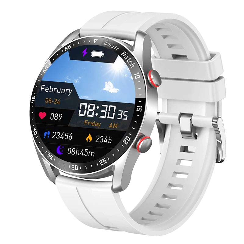 2024 New Bluetooth Call Smartwatch for Men – 360x360 HD Display, Heart Rate, ECG+PPG, Fitness Tracker for Huawei