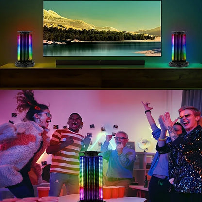 RGB Music Rhythm Light - 4D Panoramic Sound Activated LED Atmosphere Lamp