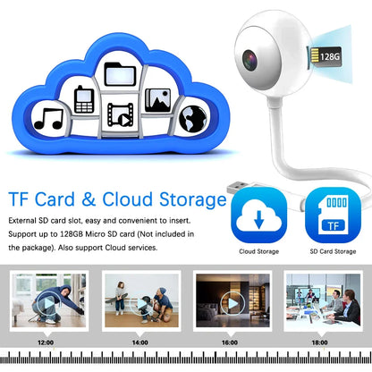 5MP Mini WiFi Security Camera 2K – Indoor Baby Monitor Wireless USB IP Cam with AI Auto Tracking (Tuya)