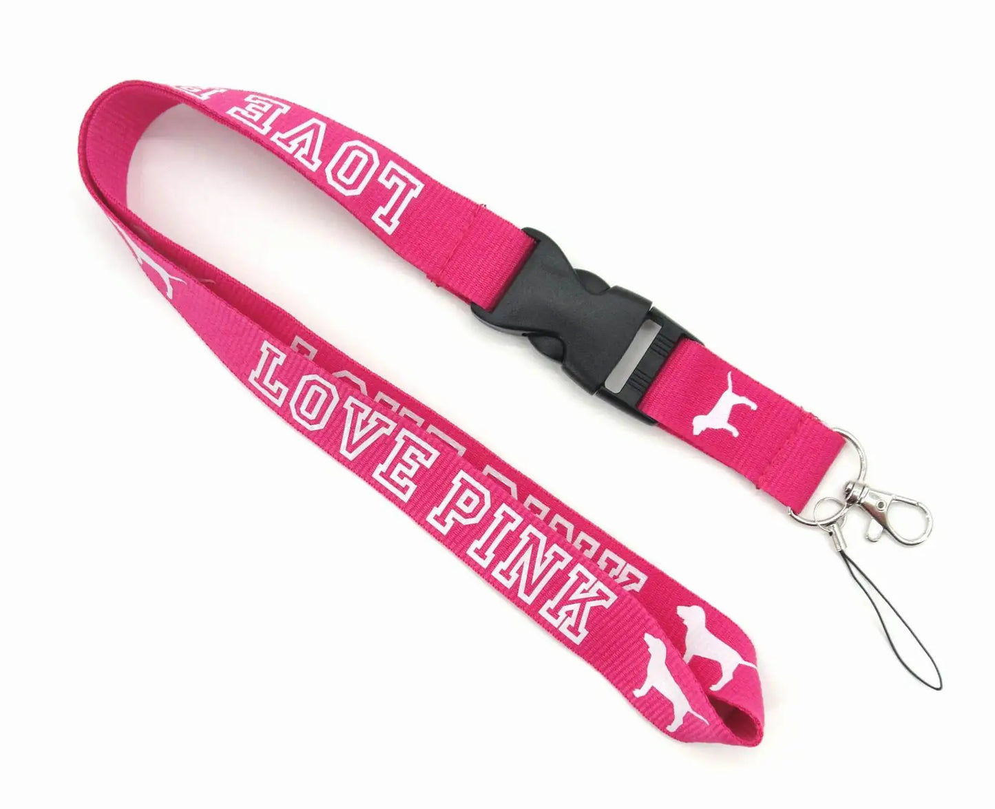 LOVE PINK Cellphone Lanyard Strap – Detachable Buckle Holder for Keys, ID Cards, Clothing & Accessories (H005)