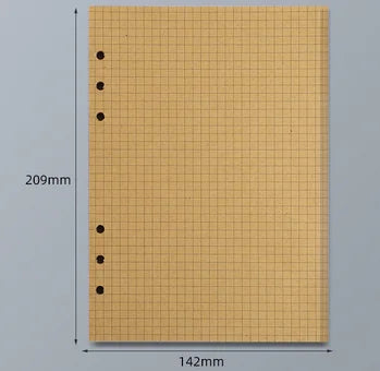 45 Sheets A5 A6 A7 Loose Leaf Notebook Refill – Spiral Binder Pages, Lined, Blank & Grid Craft Paper Stationery