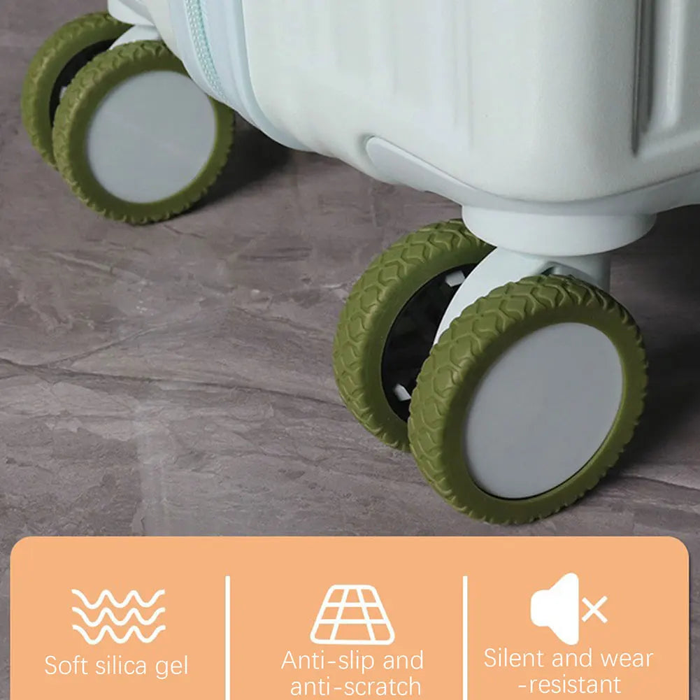 Silicone Luggage Wheel Protectors — Wear-Resistant Covers for Spinner Suitcase Wheels