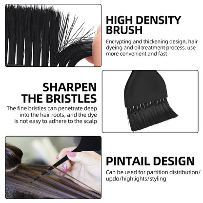 Arc-Shaped Dye Hair Brush – Non-Slip Salon Color Cream Applicator & Hair Coloring Dust Styling Accessory