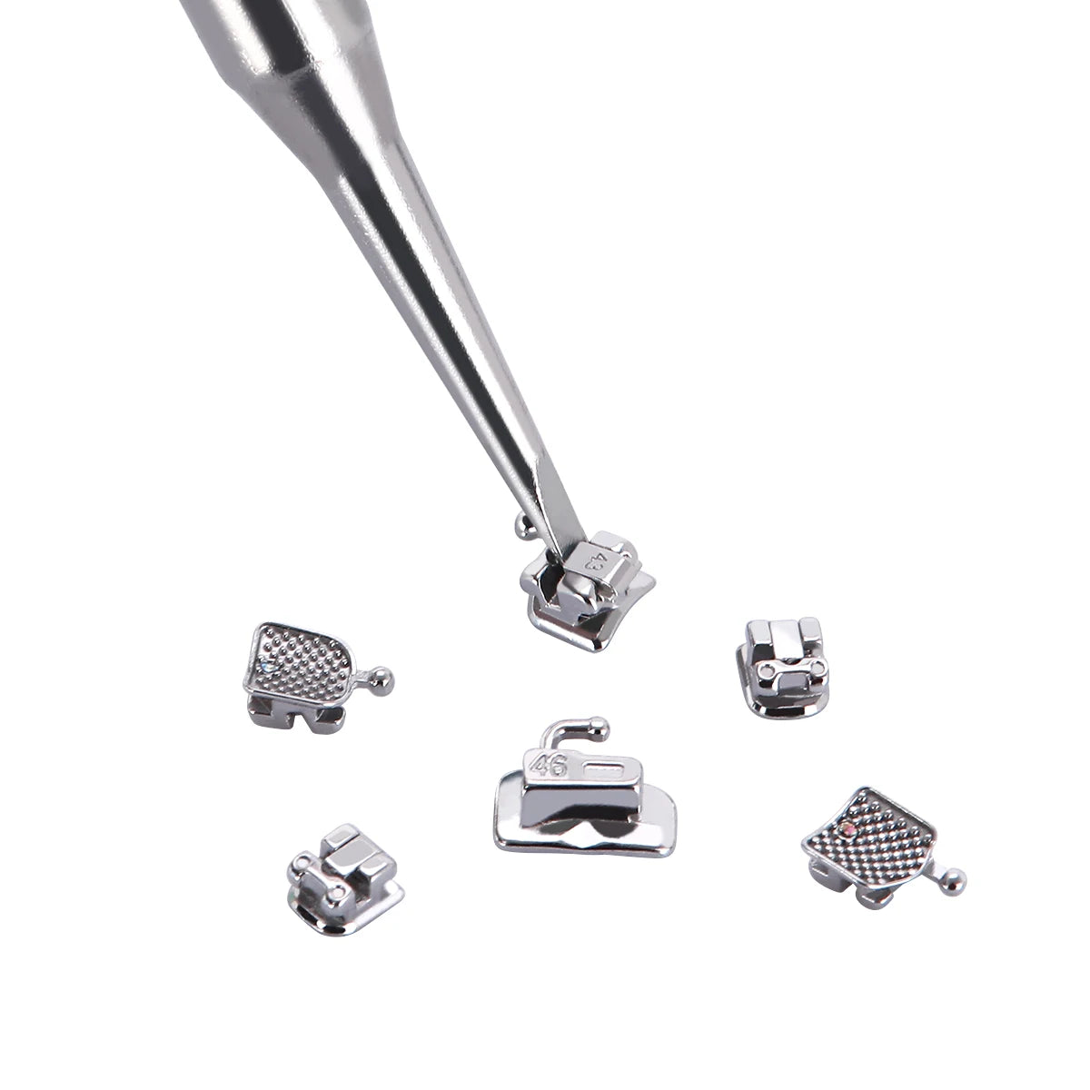 AZDENT 5 Boxes Dental Brackets – Passive Self-Ligating Orthodontic Braces with MIM Monoblock & Buccal Tubes, MBT/Roth 0.022, 345 Hooks