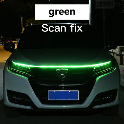 RXZ LED Car Hood Running Light - 12V Dynamic Scan DRL Decorative Ambient Lamp