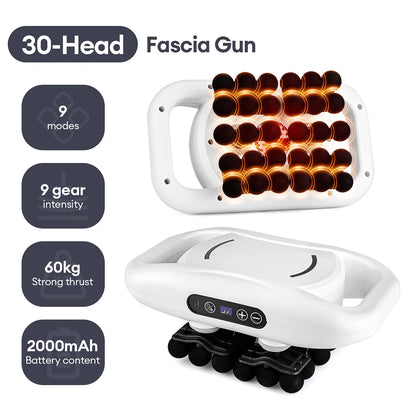 48-Head Body Massage Gun — High-Frequency Vibration Fascia Massager for Neck, Back, Waist, Thigh & Shoulder Muscle Relief