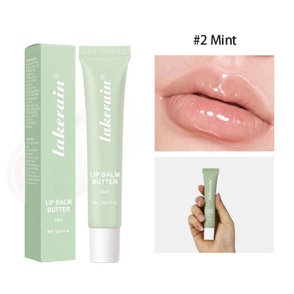 Summer Lip Balm Gloss - Moisturizing Vanilla Mint Scented Transparent Lip Oil Makeup