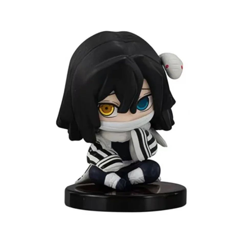 5PCS Q-Version Demon Slayer Sitting Ghost Dolls – Tanjiro, Nezuko, Inosuke PVC Figure Toys for Gifts