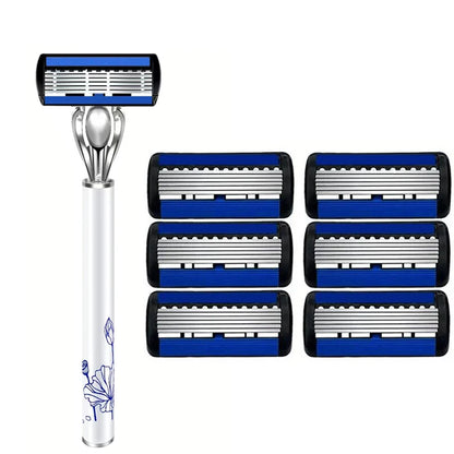 Classic 6-Layer Safety Razor – Manual Shaver for Men’s Shaving & Women’s Hair Removal