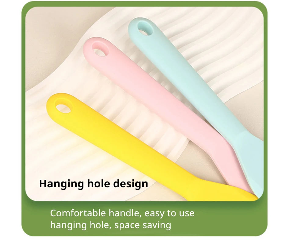 7-Color Silicone Frying Shovel – Non-Stick Pancake, Egg & Steak Spatula for Kitchen & Baking
