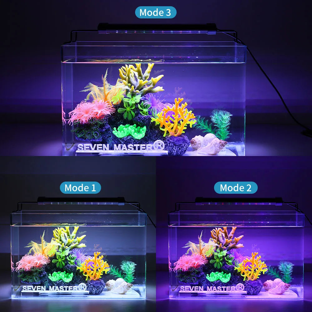 Aquarium LED Light – Super Slim RGB Fish Tank Grow Light, Waterproof Clip Lamp for Aquatic Plants, 31-120cm