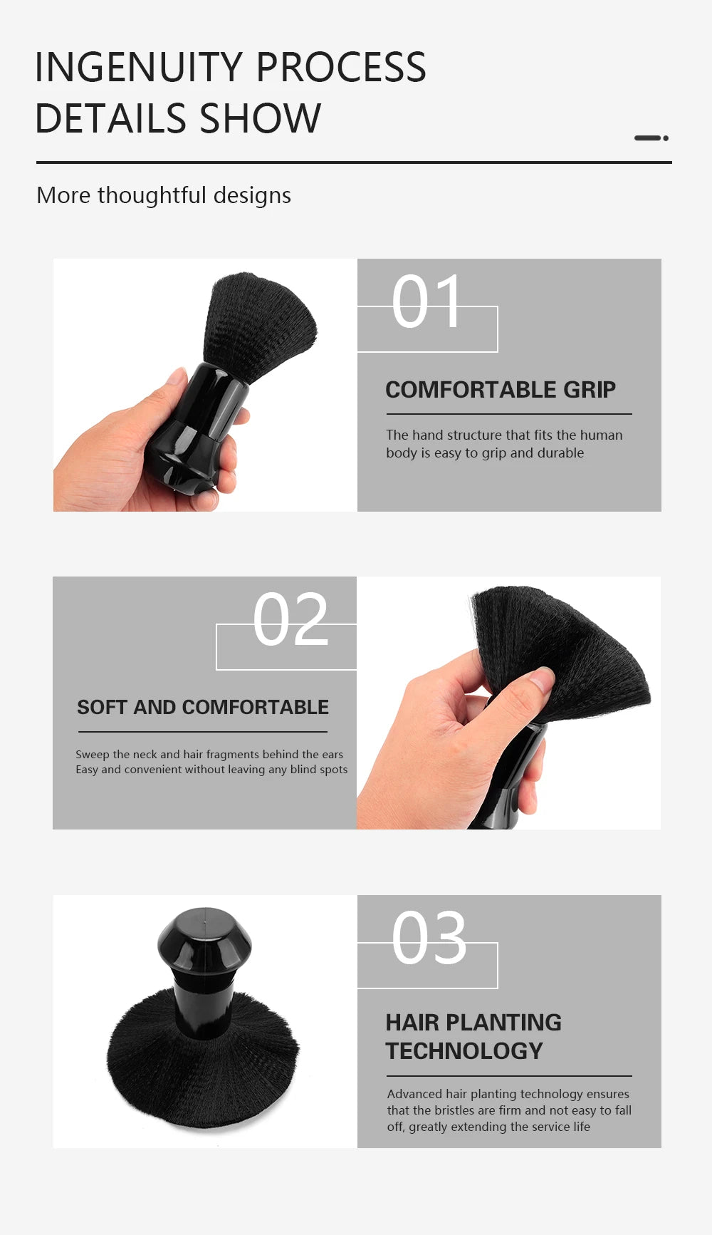 Hairdressing Soft Brush – Salon Cleaning Tool for Haircut, Barber, Home Hairbrush & Makeup Sweeping Brush