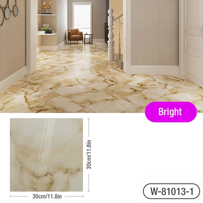 Marble Floor Tile Stickers - Waterproof Self-Adhesive PVC Home Decor