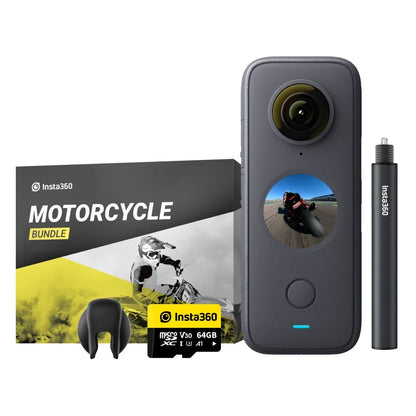 Insta360 X3 Pocket-Size Sports Action Camera – 1/2'' Sensor, Panorama Cam, Motorcycle Kit & Accessories for X3/ONE X2/ONE RS Twin