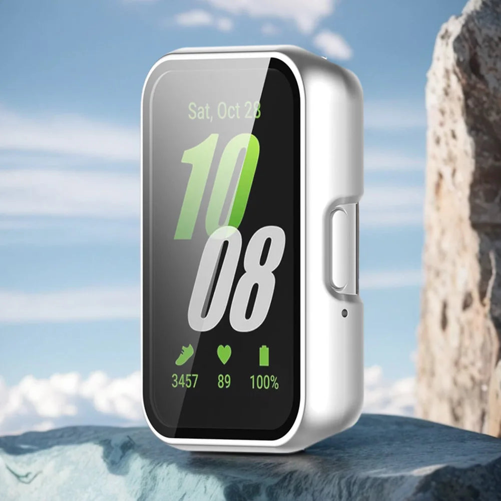 Protective Watch Case for Samsung Galaxy Fit 3 SM-R390 – PC Cover with Tempered Glass, Anti-Fall & Anti-Scratch