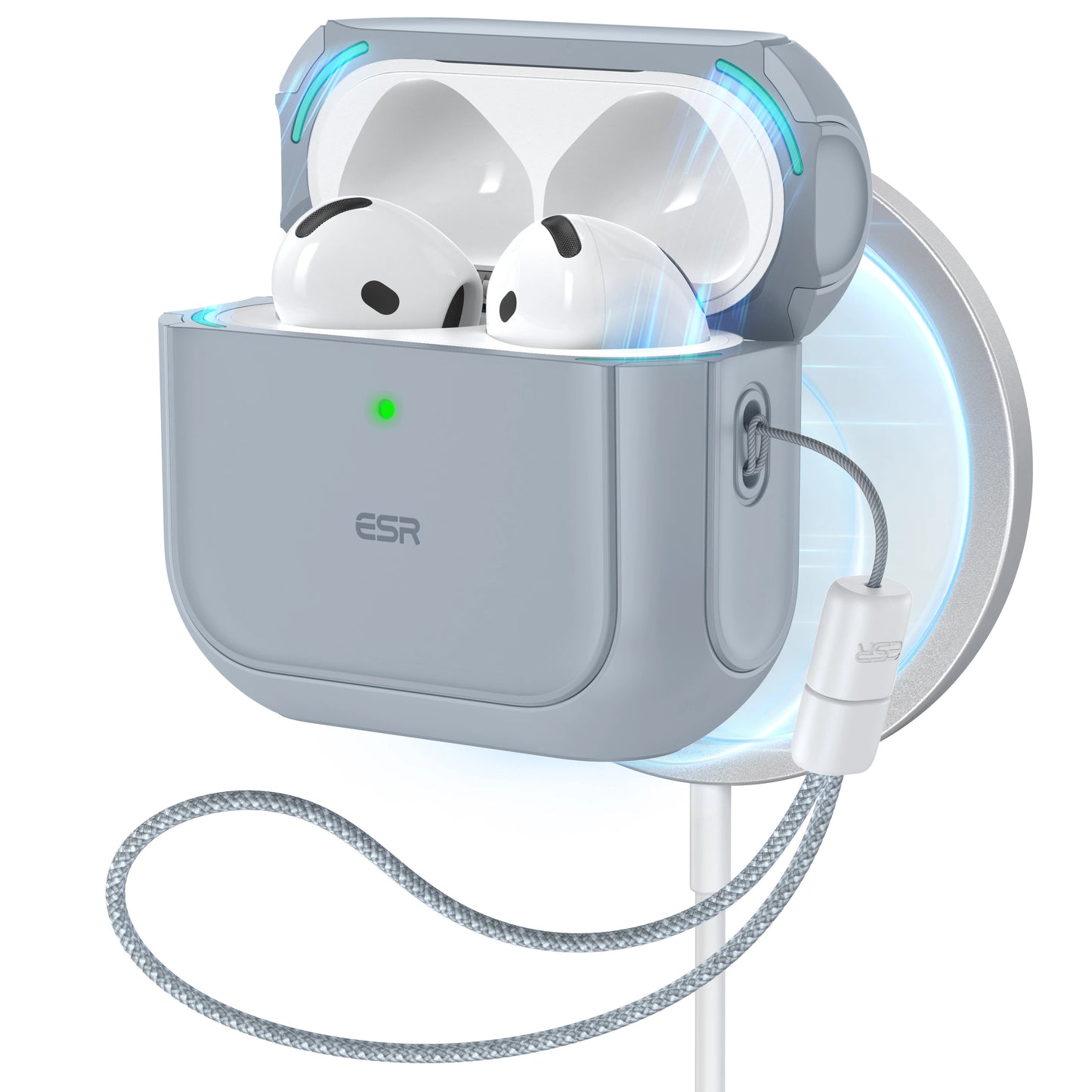 ESR MagSafe Case for AirPods 4th Gen (2024) – Drop Protection Cover with HaloLock for AirPods Pro 1st/2nd Gen (2023/2022)