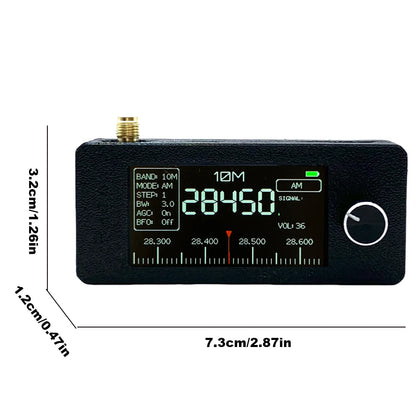 SI4732 Portable All-Band Radio – 0.5-108MHz AM/FM/LSB/USB, 1.9" IPS Screen, Mini HF SW MW VHF Radio Receiver