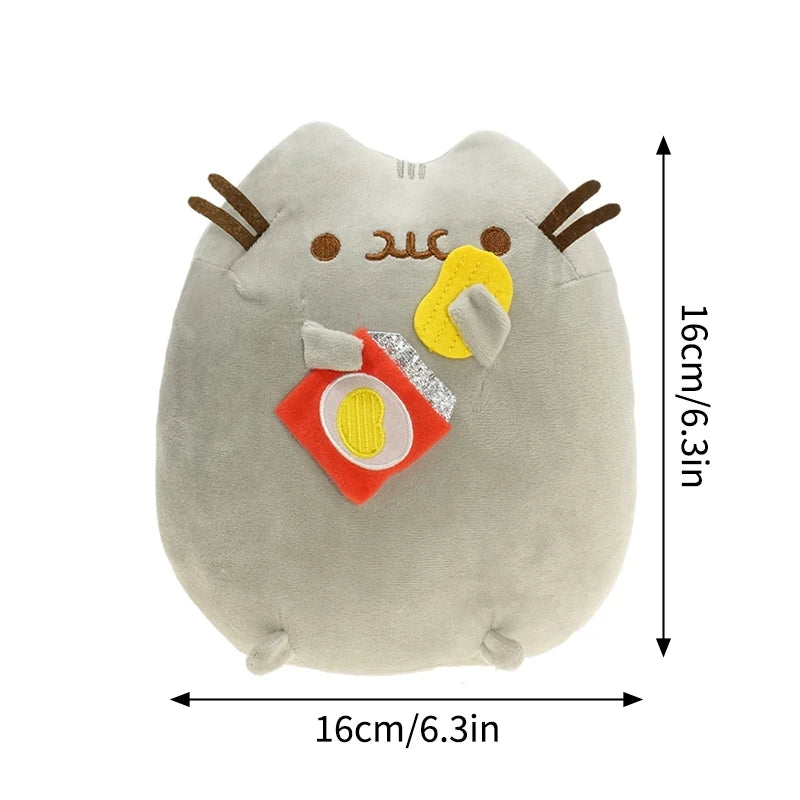 Pusheen Cat Figure and Charm - Cute Desk Accessories, Fluffy Cushion Decor, and Birthday Gifts for Pusheen Fans