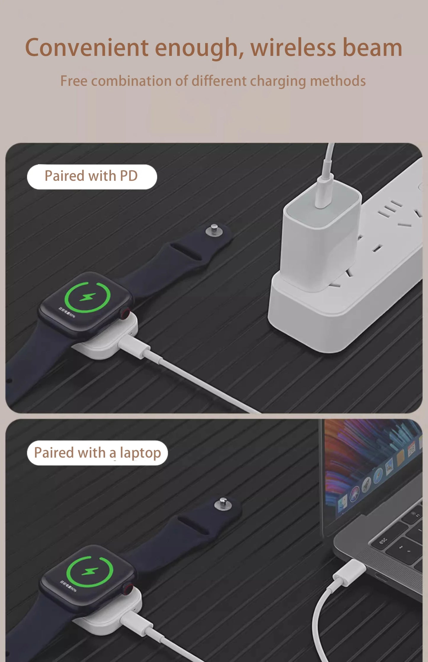 Magnetic Wireless Fast Charger for Apple Watch – Type-C Cable Compatible with Series 9 to 1 & SE