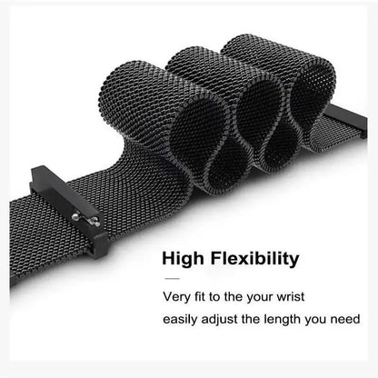 20mm/22mm Milanese Magnetic Loop Watch Strap – Compatible with Garmin Venu 2/3, Forerunner 55/158/165/245/255/265/645/745/965 Music