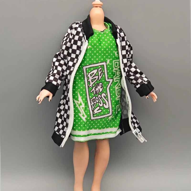 Handmade Doll Dresses & Shoes – Outfit for 28cm High School Dolls with Big Eyes & Long Eyelashes, Perfect Birthday Gift