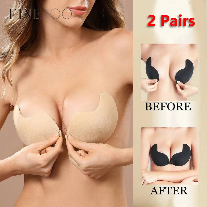 Invisible Stick-On Lift Bra for Women – Strapless Seamless Push-Up Anti-Convex Lingerie Accessory