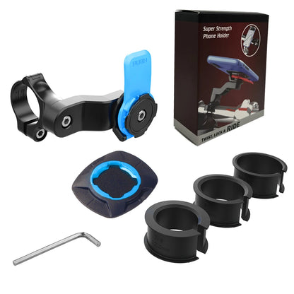 Quad Lock Motorcycle & Bike Phone Holder – 360° Rotatable Stand, Navigation Support, Secure Bracket for Bicycle