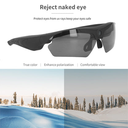 1080P HD Camera Glasses Sunglasses — Video Recording Glasses for Cycling, Driving, Hiking, Fishing & Hunting