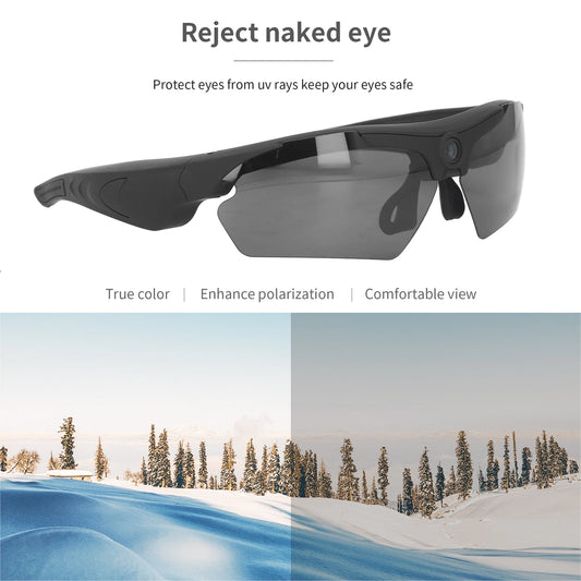 1080P HD Camera Glasses Sunglasses — Video Recording Glasses for Cycling, Driving, Hiking, Fishing & Hunting