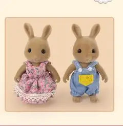 Simulation Forest Rabbit Family Playset – Mini DIY Rabbit & Bear Figure Toys for Kids Gifts