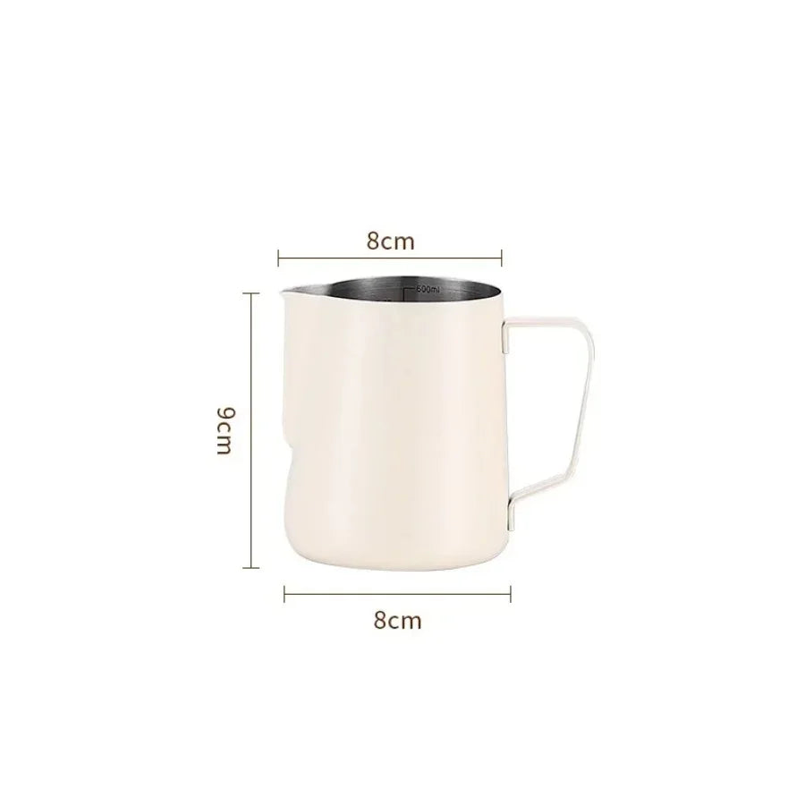 350/600ML Stainless Steel Milk Frothing Pitcher – Precision Scale Latte Jug for Coffee, Barista & Professional Cafe Use