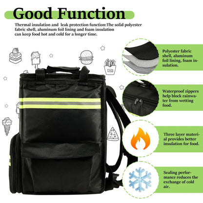 Insulated Cooler Backpack – Thermal Picnic & Lunch Bag for Food Storage, Outdoor Camping, Travel & Delivery Use, Fresh Keeping Large Capacity Rucksack
