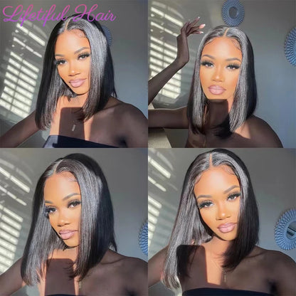 Glueless Bob Human Hair Wig — Ready-to-Wear Straight 4x4 Transparent Lace Closure for Women