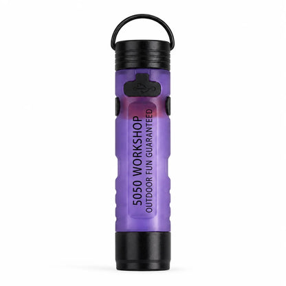 Mini 5050 Rechargeable LED Pocket Flashlight - Clip-On Hat Light and Portable Keychain Torch for Camping, Hiking, and Outdoor Use