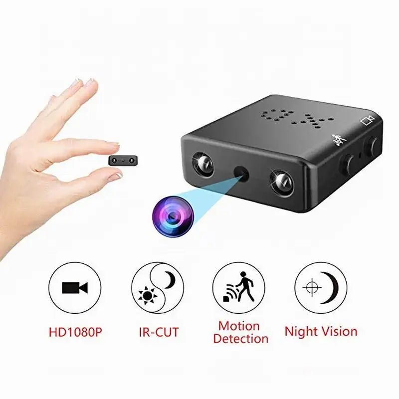 Mini Camera Full HD 1080P — Night Vision Home Security Camcorder with Motion Detection, Video & Voice Recording