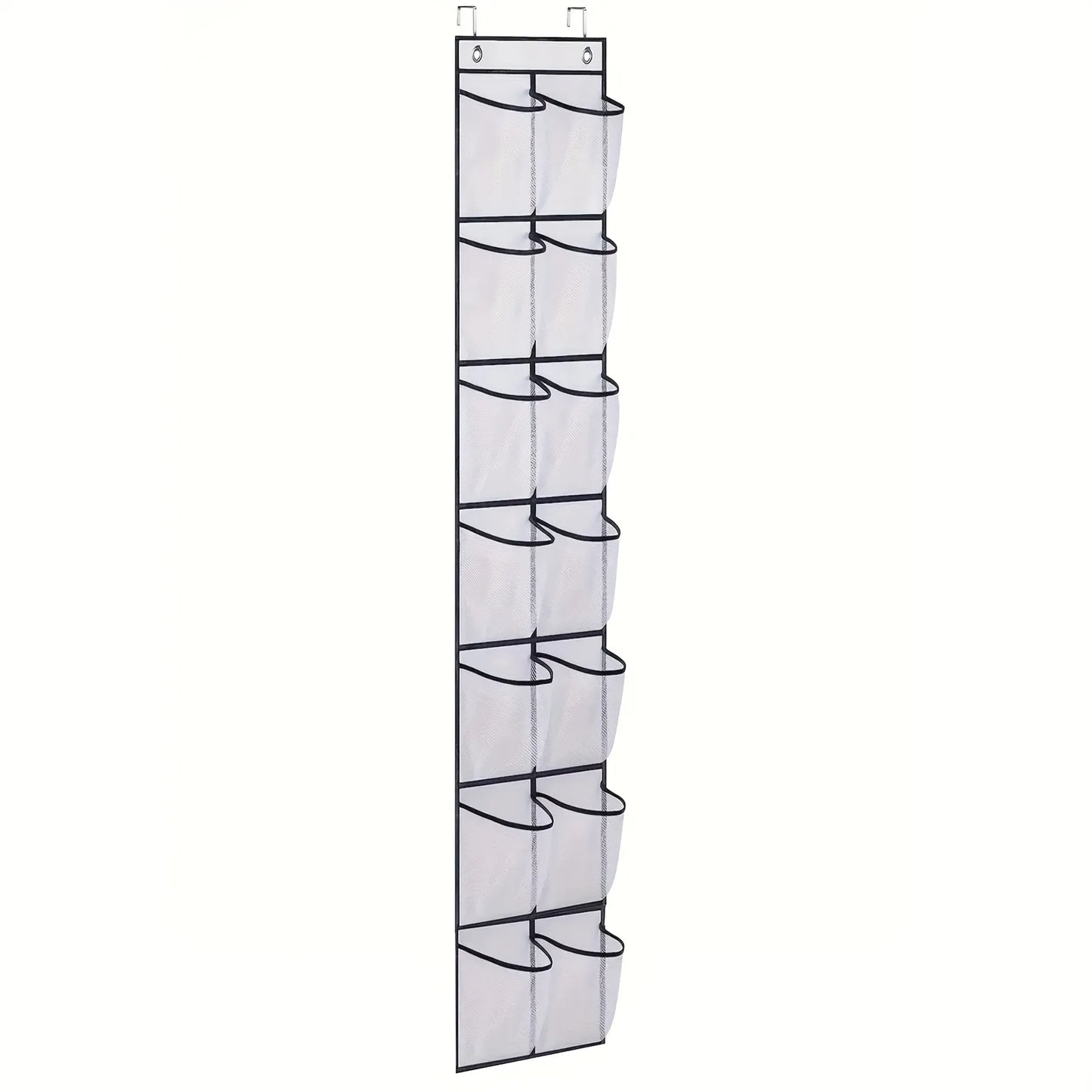 Over The Door Shoe Organizer - 14/24/40 Grid Mesh Pocket Hanging Rack for Closet Shoe Storage & Organization