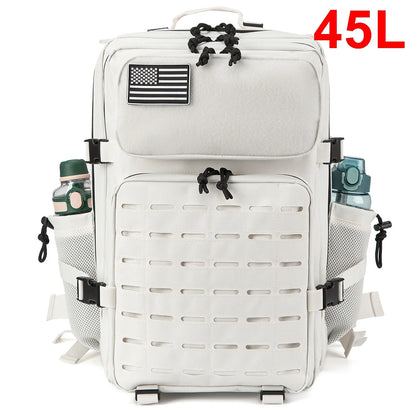 QT&QY 25L/45L Tactical Backpack – Outdoor Survival & Hiking Rucksack for Men & Women, Bug Out Bag with Bottle Holder